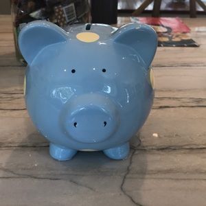 Blue piggy bank
